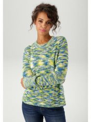 Aniston Sweter w kolorze niebiesko-żółtym rozmiar: 44. Niebieskie swetry Aniston, bez wzorów, ze splotem, bez ramiączek. Za 43.68 zł.