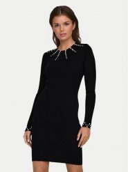 ONLY Sukienka dzianinowa Ida 15334548 Czarny Slim Fit. Czarne sukienki ONLY, m, bez wzorów, z dzianiny, bez kołnierzyka, bez ramiączek. Za 109.99 zł.
