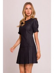 Made of emotion Sukienka w kolorze antracytowym rozmiar: XL. Czarne sukienki Made Of Emotion, na co dzień, xl, bez wzorów, bez kołnierzyka, bez ramiączek, mini, proste. Za 223.99 zł.