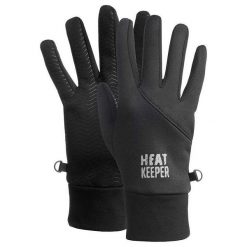 Termiczne rękawice sportowe z uchwytem 1 para. Czarne rękawiczki HEAT KEEPER, bez wzorów, z poliesteru, sportowe. Za 134.79 zł.