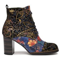 Botki Laura Vita. Niebieskie botki LAURA VITA, bez wzorów, bez obcasa, na słupku, bez zapięcia. Za 279.99 zł.