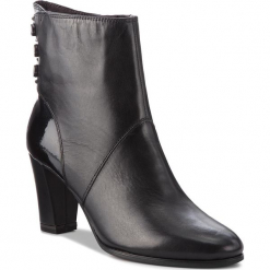 Botki TAMARIS - 1-25003-21 Black 001. Czarne botki Tamaris, z materiału. Za 349.90 zł.