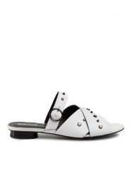 Gino Rossi Klapki Hoshi DLI771-CS4-0568-1100-0 Biały. Białe klapki Gino Rossi, bez wzorów, ze skóry, bez obcasa, bez zapięcia. Za 259.99 zł.