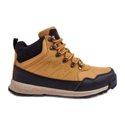 Damskie Ocieplane Buty Trekkingowe Camel Big Star MM274479 brązowe. Brązowe buty trekkingowe ze skóry, bez zapięcia. Za 408.24 zł.