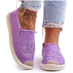 Klasyczne Damskie Espadryle Fioletowe Flaure. Fioletowe espadryle bez wzorów, klasyczne, bez obcasa. Za 117.63 zł.