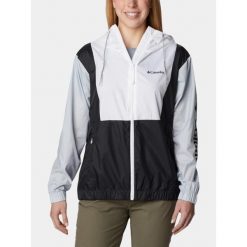 Wiatrówka damska Columbia Lily Basin II. Białe kurtki przejściowe sportowe Columbia, m, bez wzorów, z softshellu, bez kaptura, trekkingowe. Za 269.00 zł.