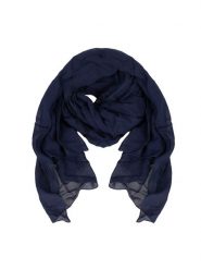 Patrizia Pepe Szal | 8V0266/A2IW | Kobieta | Granatowy. Niebieskie szaliki i kominy Patrizia Pepe, bez wzorów, ze skóry. W wyprzedaży za 249.00 zł.