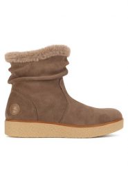 Rieker Botki Y0070-24 Brązowy. Brązowe botki Rieker, bez wzorów, bez obcasa, na płaskiej podeszwie, bez zapięcia. Za 351.99 zł.
