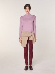 Rodier Wełniany sweter w kolorze jasnoróżowym rozmiar: XL. Różowe swetry Rodier, xl, bez wzorów, z wełny, bez ramiączek. Za 260.99 zł.