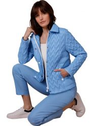 Creation L Kurtka pikowana w kolorze błękitnym rozmiar: 50. Niebieskie kurtki creation L, l, bez wzorów, bez kaptura. Za 169.95 zł.