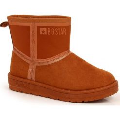 Śniegowce na platformie Big Star W INT1751A camel brązowe. Brązowe śniegowce bez wzorów, z materiału, bez zapięcia. Za 217.00 zł.