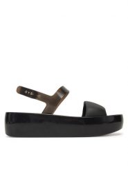 Melissa Sandały Float Platform 36066 Czarny. Czarne sandały Melissa, bez wzorów, z tworzywa sztucznego, bez obcasa, na płaskiej podeszwie, bez zapięcia. Za 399.99 zł.