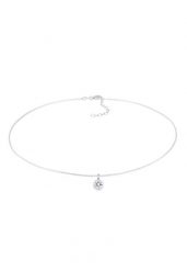 Elli Damski choker pasjans wenecki z kryształem ze srebra próby 925 Sterling Silver Naszyjniki 1 ct. Szare naszyjniki Elli, z materiału, srebrne. Za 208.99 zł.