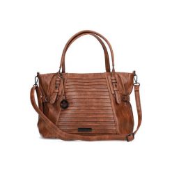 RIEKER H1083-22 brown, torebka damska. Brązowe torebki klasyczne Rieker, bez wzorów, ze skóry ekologicznej, bez dodatków. Za 259.90 zł.