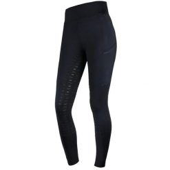Legginsy jeździeckie damskie Schockemöhle Pocket Riding Tights z pełnym gripem. Niebieskie legginsy SCHOCKEMÖHLE, bez wzorów, z materiału, sportowe. Za 374.00 zł.