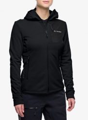 Bluza polarowa damska Vaude Monviso Fleece Jacket III. Czarne bluzy z kapturem Vaude, s, bez wzorów, z materiału, bez kaptura, trekkingowe. Za 379.49 zł.