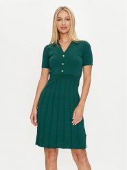 Marciano Guess Sukienka dzianinowa 4YGK75 5818Z Zielony Regular Fit. Zielone sukienki Marciano Guess, z aplikacjami, z dzianiny, bez kołnierzyka, bez ramiączek. Za 419.99 zł.