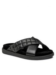Lasocki Klapki WI16-SARDYNIA-01A Czarny. Czarne klapki Lasocki, bez wzorów, ze skóry, bez obcasa, bez zapięcia. Za 179.99 zł.