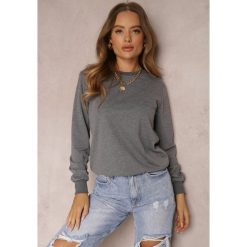 Ciemnoszara Bluza Sofaris. Szare bluzy Renee, l, bez wzorów, z bawełny, bez kaptura. W wyprzedaży za 23.99 zł.