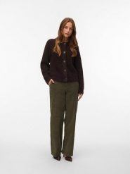 Vero Moda Kardigan w kolorze brązowym rozmiar: XS. Brązowe swetry Vero Moda, xs, bez wzorów, z wełny, bez ramiączek. Za 131.74 zł.