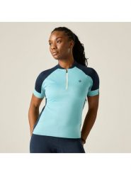 Dare 2b Koszulka kolarska "Flutter" w kolorze błękitno-granatowym rozmiar: 34. Niebieskie t-shirty sportowe Dare 2b, s, bez wzorów, z materiału, bez ramiączek, rowerowe. Za 78.66 zł.