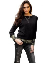 Heine Sweter w kolorze czarnym rozmiar: 36. Czarne swetry Heine, bez wzorów, bez ramiączek. Za 43.99 zł.