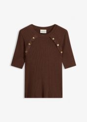 Cienki sweter z miękkiej mieszanki wiskozy. Czarne swetry bonprix, bez wzorów, z wiskozy, bez ramiączek. Za 129.99 zł.
