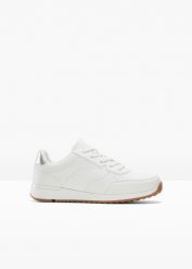 Sneakersy. Czarne buty sportowe lifestyle bonprix, bez wzorów, sportowe, bez zapięcia. Za 124.99 zł.