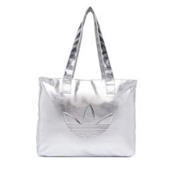 Torebka adidas. Szare shopper bag adidas, bez wzorów, bez dodatków. Za 239.99 zł.