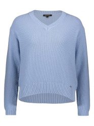 More & More Sweter w kolorze błękitnym rozmiar: 34. Niebieskie swetry More & More, bez wzorów, bez ramiączek. Za 79.03 zł.