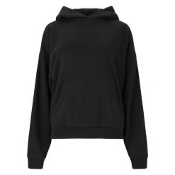 Bluza damska z kapturem Athlecia Ruthie. Czarne bluzy Athlecia, bez wzorów, z bawełny, z kapturem, na fitness i siłownię. Za 183.00 zł.