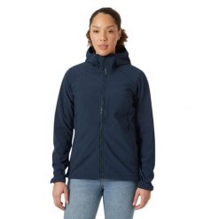 Damska kurtka z kapturem Helly Hansen paramount softshel. Niebieskie kurtki przejściowe sportowe Helly Hansen, xl, bez wzorów, z softshellu, z kapturem, trekkingowe. W wyprzedaży za 580.55 zł.