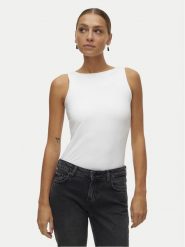 Vero Moda Top Million 10305800 Biały Regular Fit. Białe topy Vero Moda, l, bez wzorów, z syntetyku, bez kołnierzyka, bez ramiączek. Za 79.99 zł.
