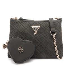 Torebka Guess. Czarne listonoszki Guess, z aplikacjami, bez dodatków. Za 239.99 zł.