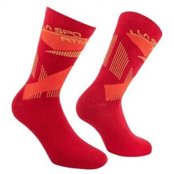 Skarpety La Sportiva Outdoor Fun. Czerwone skarpetki La Sportiva, bez wzorów, z bawełny. Za 109.99 zł.