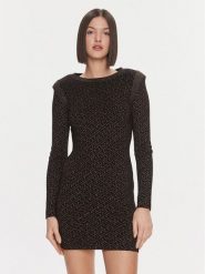 Liu Jo Sukienka dzianinowa MF3171 MA49I Czarny Slim Fit. Czarne sukienki Liu Jo, m, bez wzorów, z dzianiny, bez kołnierzyka, bez ramiączek. Za 419.99 zł.
