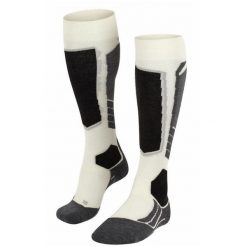 Podkolanówki damskie Falke SK2. Białe skarpetki Falke, bez wzorów, narciarskie. Za 191.50 zł.