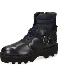 MELVIN & HAMILTON Skórzane botki "Sybill 27" w kolorze czarnym rozmiar: 40. Czarne botki Melvin & Hamilton, bez wzorów, bez obcasa, bez zapięcia. Za 572.37 zł.