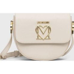Love Moschino torebka kolor beżowy. Brązowe listonoszki Love Moschino, bez wzorów, bez dodatków. Za 799.99 zł.