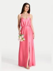 Swing Sukienka wieczorowa 5AI20900 Różowy Regular Fit. Czerwone sukienki Swing, bez wzorów, z syntetyku, wizytowe, bez kołnierzyka, bez ramiączek. Za 519.99 zł.