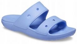 Klapki Dla Dorosłych Crocs Classic. Fioletowe klapki Crocs, bez wzorów, z materiału, bez obcasa, bez zapięcia. Za 118.99 zł.