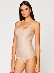 Chantelle Top Soft Stretch C10620 Beżowy Slim Fit. Brązowe topy Chantelle, xl, bez wzorów, z syntetyku, bez kołnierzyka, bez ramiączek. Za 89.99 zł.