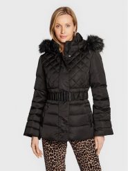 Guess Kurtka puchowa Laurie W2BL60 WEX52 Czarny Regular Fit. Czarne kurtki Guess, m, z aplikacjami, z puchu, bez kaptura. Za 1,749.00 zł.