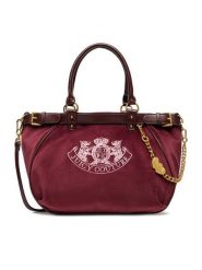 Juicy Couture Torebka CEO-BIJXT8987WZC Bordowy. Czerwone torebki klasyczne Juicy Couture, bez wzorów, z materiału, bez dodatków. Za 449.99 zł.