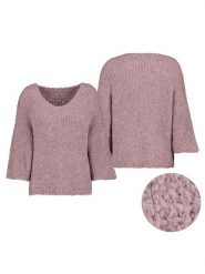 Sublevel Sweter w kolorze szaroróżowym rozmiar: L/XL. Różowe swetry Sublevel, l, bez wzorów, ze splotem, bez ramiączek. Za 90.45 zł.