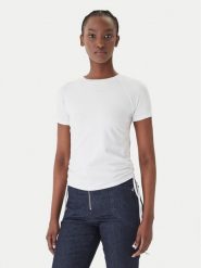 Patrizia Pepe T-Shirt 2M4549/J416-W103 Biały Reglan Fit. Białe t-shirty Patrizia Pepe, m, bez wzorów, bez kołnierzyka, bez ramiączek. Za 729.99 zł.