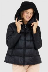 BLAUER Czarna puchowa kurtka damska Joy. Czarne kurtki Blauer USA, l, bez wzorów, z puchu, bez kaptura. W wyprzedaży za 959.99 zł.