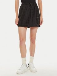 Guess Spódnica mini V4BD00 WGLW2 Czarny Regular Fit. Czarne spódnice Guess, l, z aplikacjami, z syntetyku, mini. Za 189.99 zł.