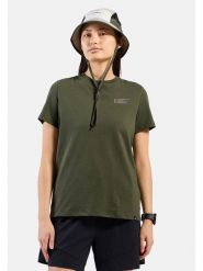 Odlo Koszulka "Unlimited" w kolorze khaki rozmiar: S. Brązowe t-shirty sportowe ODLO, s, bez wzorów, bez ramiączek, outdoorowe. Za 163.95 zł.