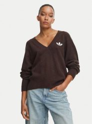 Adidas Sweter Essentials IA4444 Brązowy ciemny Loose Fit. Brązowe swetry adidas, l, bez wzorów, z syntetyku, bez ramiączek. Za 279.99 zł.